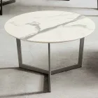 Round Coffee Table with Hpl Top Made in Italy - Mina Viadurini