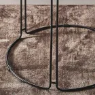 Round Metal Coffee Table with Glass Top Made in Italy - George Viadurini