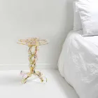 Round coffee table diameter 36 cm Janis multicolored design, made in Italy Viadurini