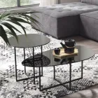 Coffee Table with Mirror Effect Glass Top Made in Italy - Sedona Viadurini