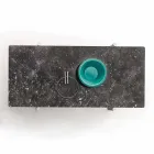 Metal Coffee Table with Marble Top, Precious Made in Italy - Ginseng Viadurini