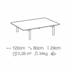 Metal Coffee Table with Marble Top, Precious Made in Italy - Ginseng Viadurini