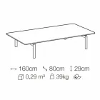 Metal Coffee Table with Marble Top, Precious Made in Italy - Ginseng Viadurini