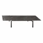 Metal Coffee Table with Marble Top, Precious Made in Italy - Ginseng Viadurini