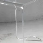 Coffee Table Stool Crystal Transparent Acrylic Minimal Italian - Plarco Viadurini