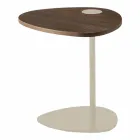 Living Room Coffee Table in Metal and Wooden Top, Luxury Design - Yassine Viadurini