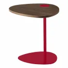 Living Room Coffee Table in Metal and Wooden Top, Luxury Design - Yassine Viadurini