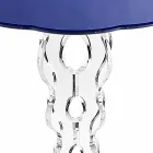 Round blue coffee table diameter 36 cm modern design Janis, made in Italy Viadurini