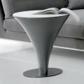 Round Coffee Table Boat Shape in Metal and Etched Glass - Boarding
