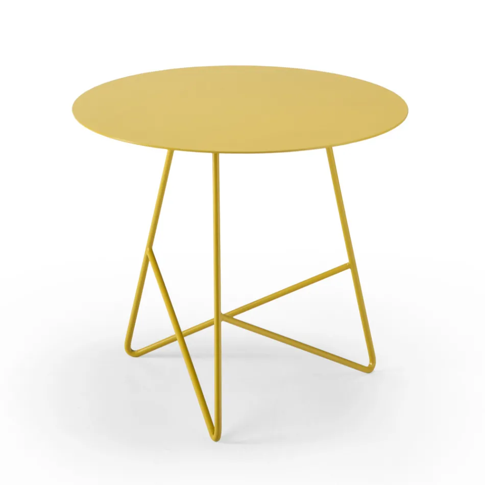 Round Metal Garden Coffee Table in Various Colors and 3 Sizes - Magali Viadurini