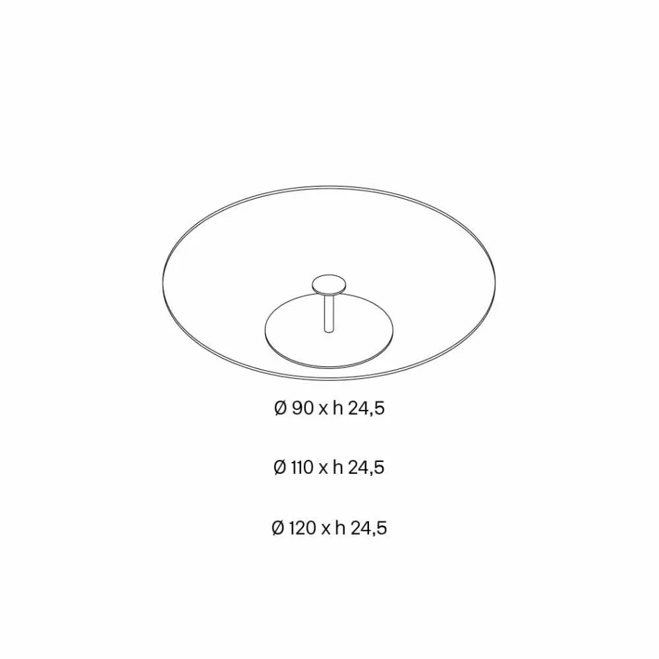 Round Coffee Table in Extra-clear Glass - Giovannino Viadurini