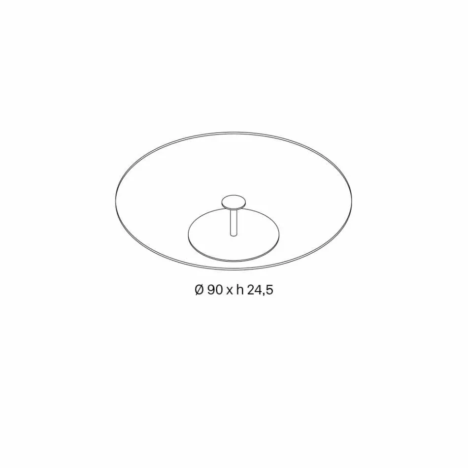 Round Coffee Table in Extra-clear Glass - Giovannino Viadurini