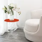 Red round side table 36 cm Janis, modern design, made in Italy Viadurini