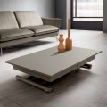 Transformable Living Room Coffee Table in Fenix and Metal Made in Italy - Chiano