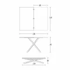 Coffee Table Convertible into a Dining Table Wood Top and Metal Base - Peach Viadurini