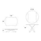 Transformable Coffee Table in Metal and Glass Living Room Table - Giordano Viadurini