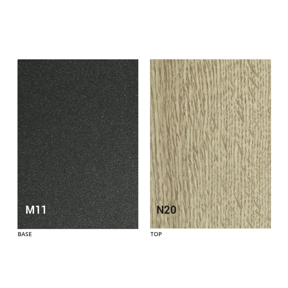 Modern Transformable Coffee Table in Graphite Metal and Wood Top - Sistocle Viadurini