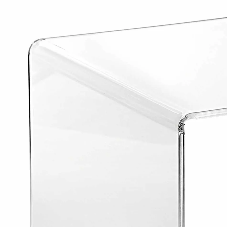 Contemporary 50x50cm Transparent Small Sideboard Terry Big, made in Italy Viadurini
