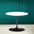 Tulip Eero Saarinen H 41 Coffee Table in Ceramic Absolute White Made in Italy - Scarlet