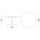 Tulip Coffee Table Eero Saarinen H 41 in Entzo Ceramic Made in Italy - Scarlet Viadurini