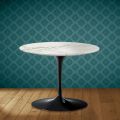 Eero Saarinen Tulip Coffee Table H 41 in Polished Ceramic Made in Italy - Scarlet