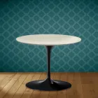 Eero Saarinen Tulip Coffee Table H 41 in Marmorio Ceramic Made in Italy - Scarlet Viadurini