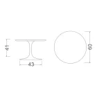 Tulip Coffee Table Eero Saarinen H 41 in Morpheus Ceramic Made in Italy - Scarlet Viadurini