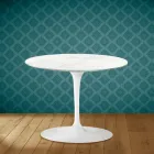 Tulip Coffee Table Eero Saarinen H 41 in Rem Ceramic Made in Italy - Scarlet Viadurini