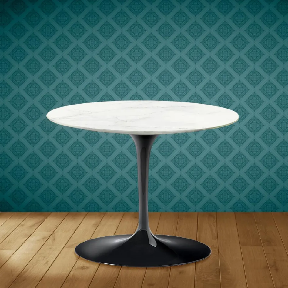 Tulip Coffee Table Eero Saarinen H 41 in Rem Ceramic Made in Italy - Scarlet Viadurini
