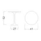 Tulip Coffee Table Eero Saarinen H 52 in White Liquid Laminate Made in Italy - Scarlet Viadurini