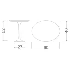 Tulip Coffee Table Eero Saarinen H 52 Oval in Arabescato Marble Made in Italy Viadurini