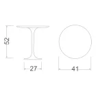 Tulip Coffee Table Eero Saarinen H 52 Round in Carrara Marble Made in Italy - Scarlet Viadurini