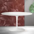 Saarinen Tulip Coffee Table H 41 cm in Matte White Florim Ceramic - Scarlet