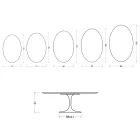 Saarinen Tulip Coffee Table H 41 cm in Florim Statuario Matte Ceramic - Scarlet Viadurini
