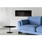 Tulip Saarinen Coffee Table H 41 in Black Oval Liquid Laminate Made in Italy - Scarlet Viadurini