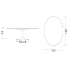 Tulip Saarinen Oval Coffee Table H 41 in Morpheus Ceramic Made in Italy - Scarlet Viadurini