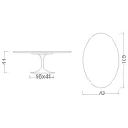Tulip Saarinen Oval Coffee Table H 41 in Statuario Altissimo Made in Italy - Scarlet Viadurini