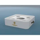 Coffee table - Floating tray design faux leather nautical Trona Viadurini