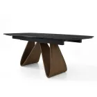 Extendable table to 276 cm in Noir Desir Ceramic Made in Italy - Equator Viadurini