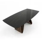 Extendable table to 276 cm in Noir Desir Ceramic Made in Italy - Equator Viadurini
