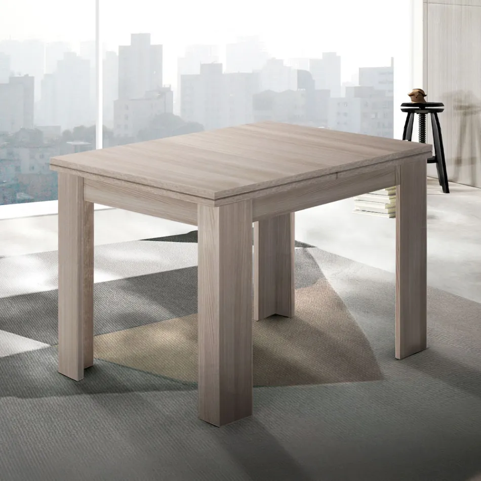 Sustainable Wood Extendable Table to 180 cm - Perro Viadurini
