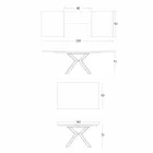 Extendable Dining Table to 2.8 m in Ceramic and Metal Legs - Paoluccio Viadurini