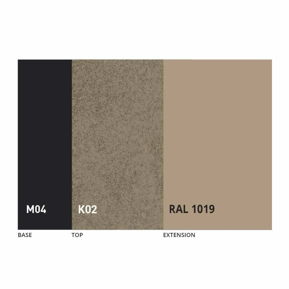 Extendable Dining Table to 2.8 m in Ceramic and Metal Legs - Paoluccio Viadurini