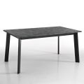Extendable Table to 220 cm with Graphite Beech Base Made in Italy - Toles