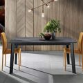 Extendable Table to 220 cm with Graphite Beech Base Made in Italy - Toles