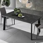 Extendable Table to 220 cm with Graphite Beech Base Made in Italy - Toles Viadurini