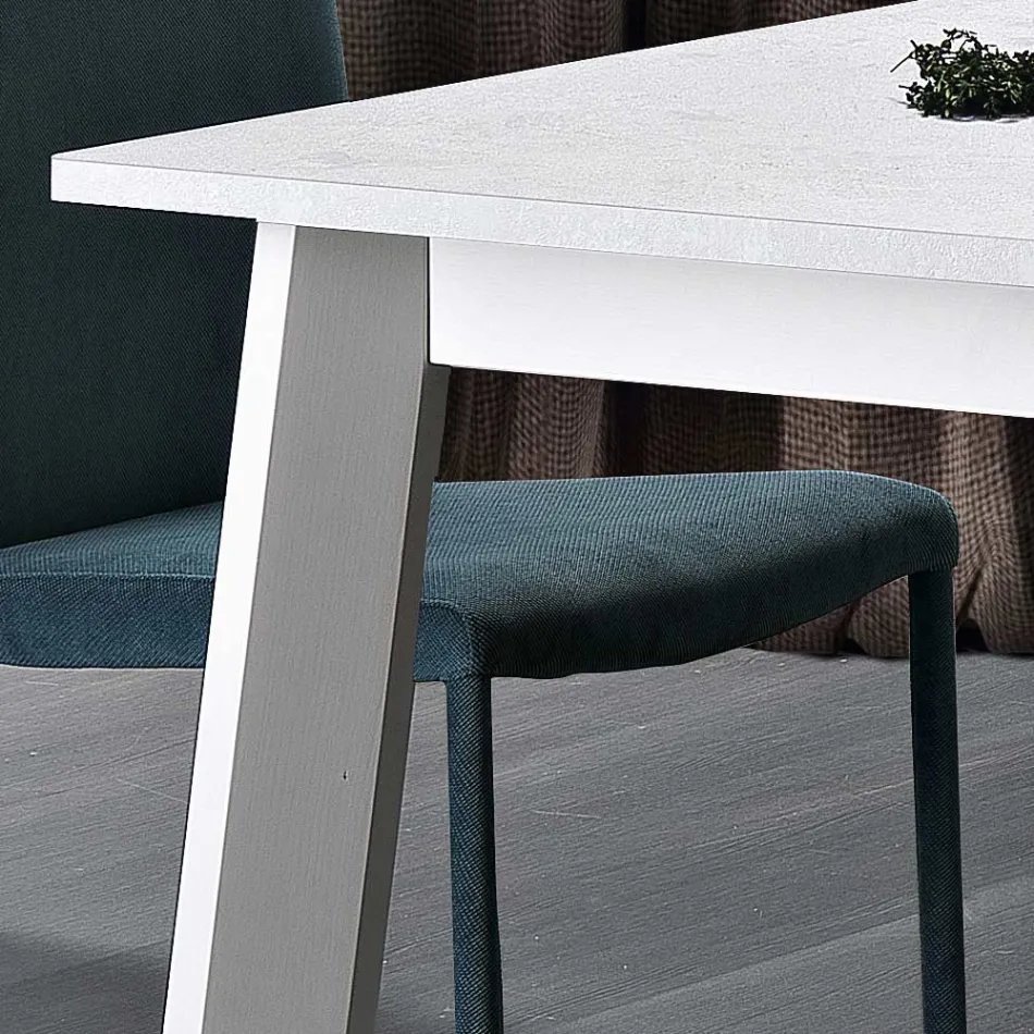 Extendable table to 220 cm in Beech and Melamine Made in Italy - Toles Viadurini