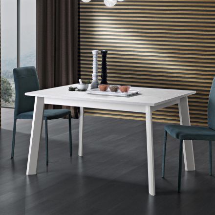 Extendable Table to 220 cm in Beech and Melamine Made in Italy - Toles Viadurini