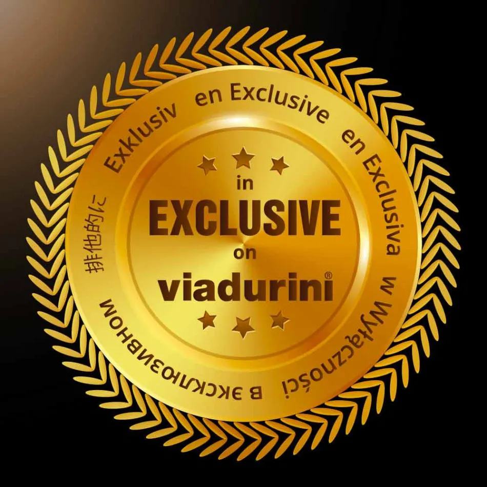 White extendable dining table Rico, with solid wood frame Viadurini