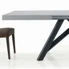 Extendable Table with Synchronized Central Opening in Laminate - Settimmio Viadurini
